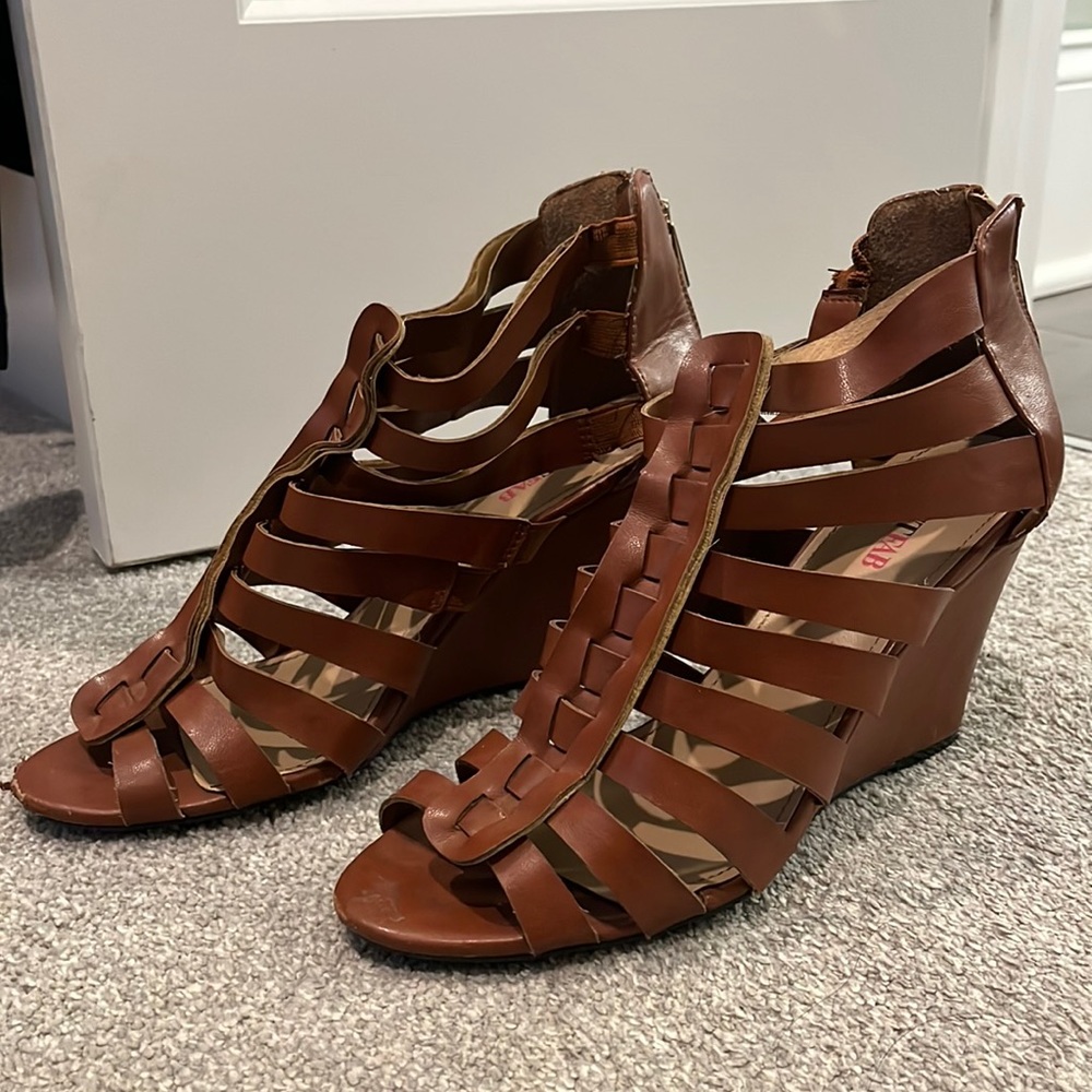 Brown Wedge Heels